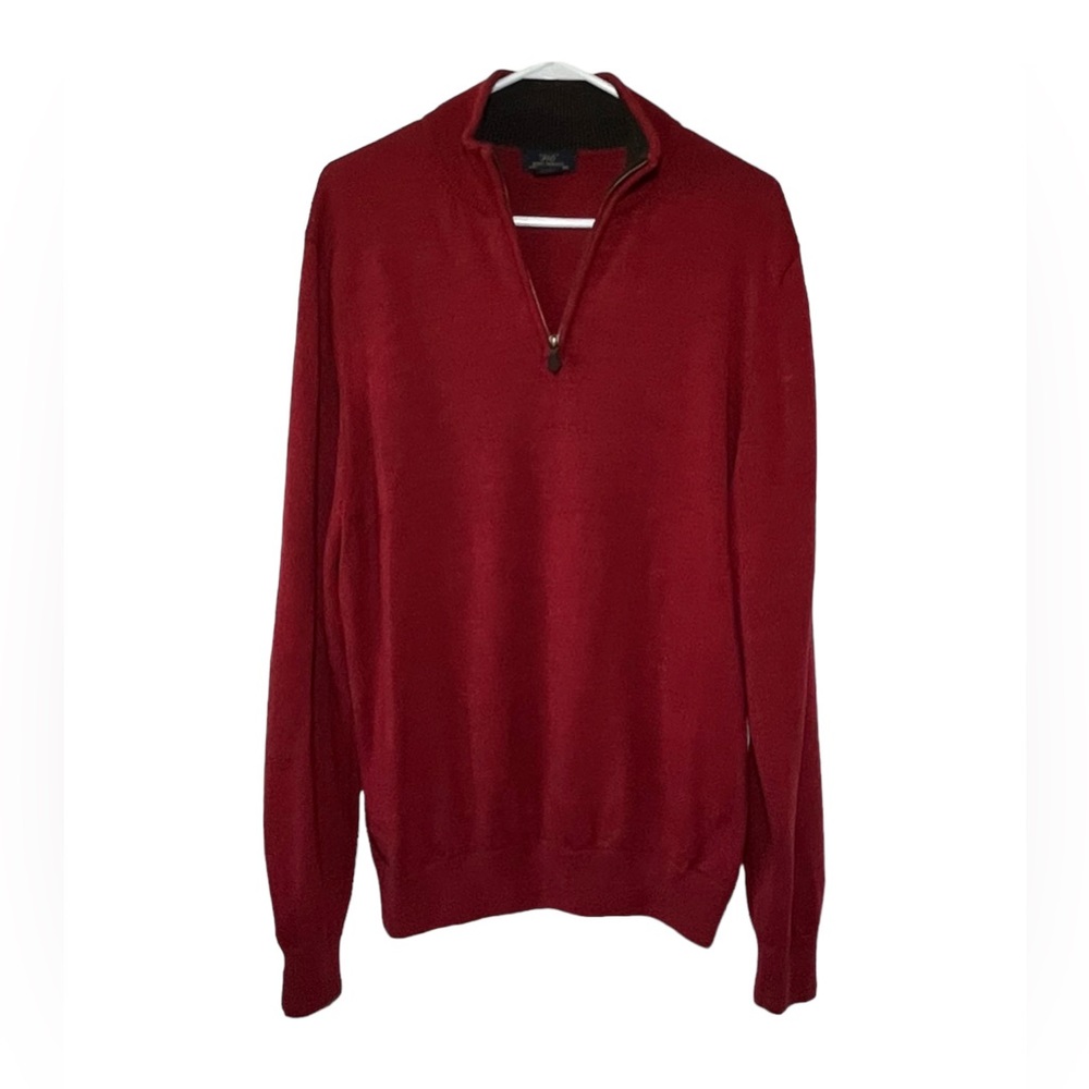 CHARTER CLUB 100% Merino Wool Carriage Red Women’s Sweater long Sleeve …